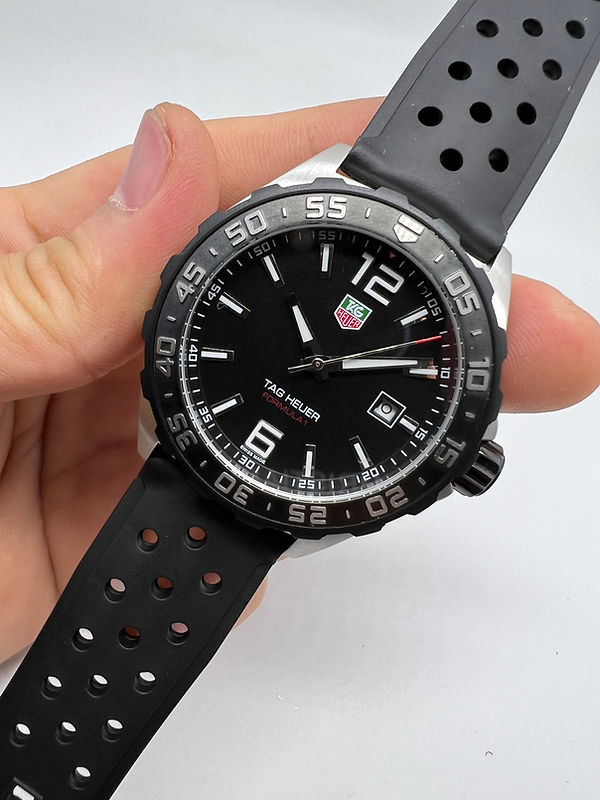 Tag Heuer F1 43mm Aço Mostrador Preto Luneta Preta