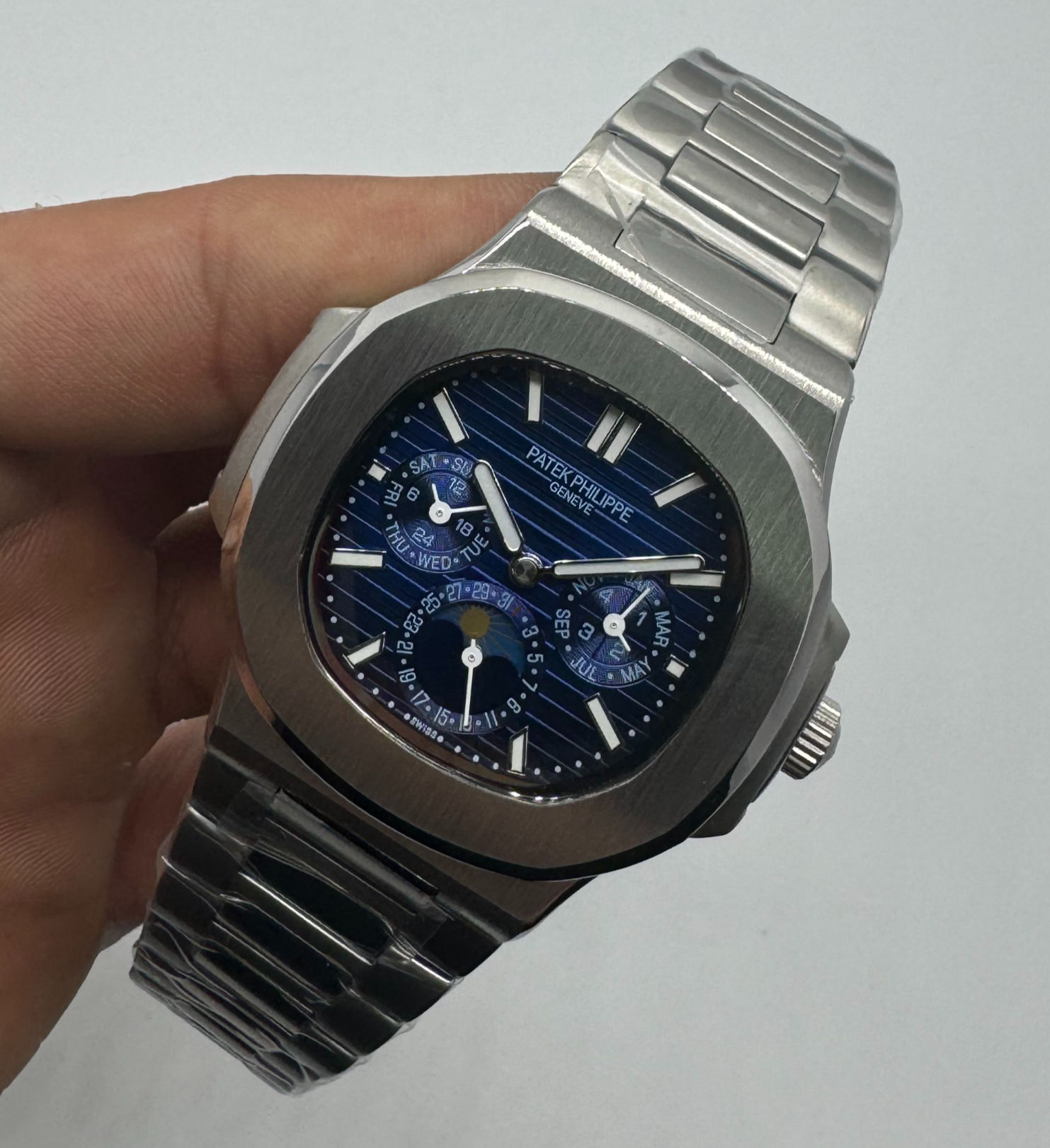 Patek Philippe Nautilus Fases da Lua 39mm, Aço