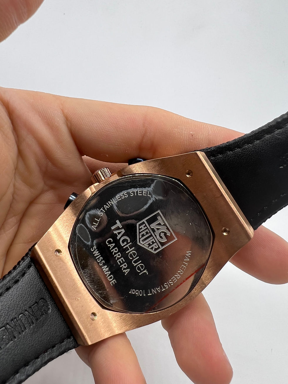 Miniatura: TAG Heuer Carrera McLaren Mercedez Aço/Rose 43mm Pulseira Nylon