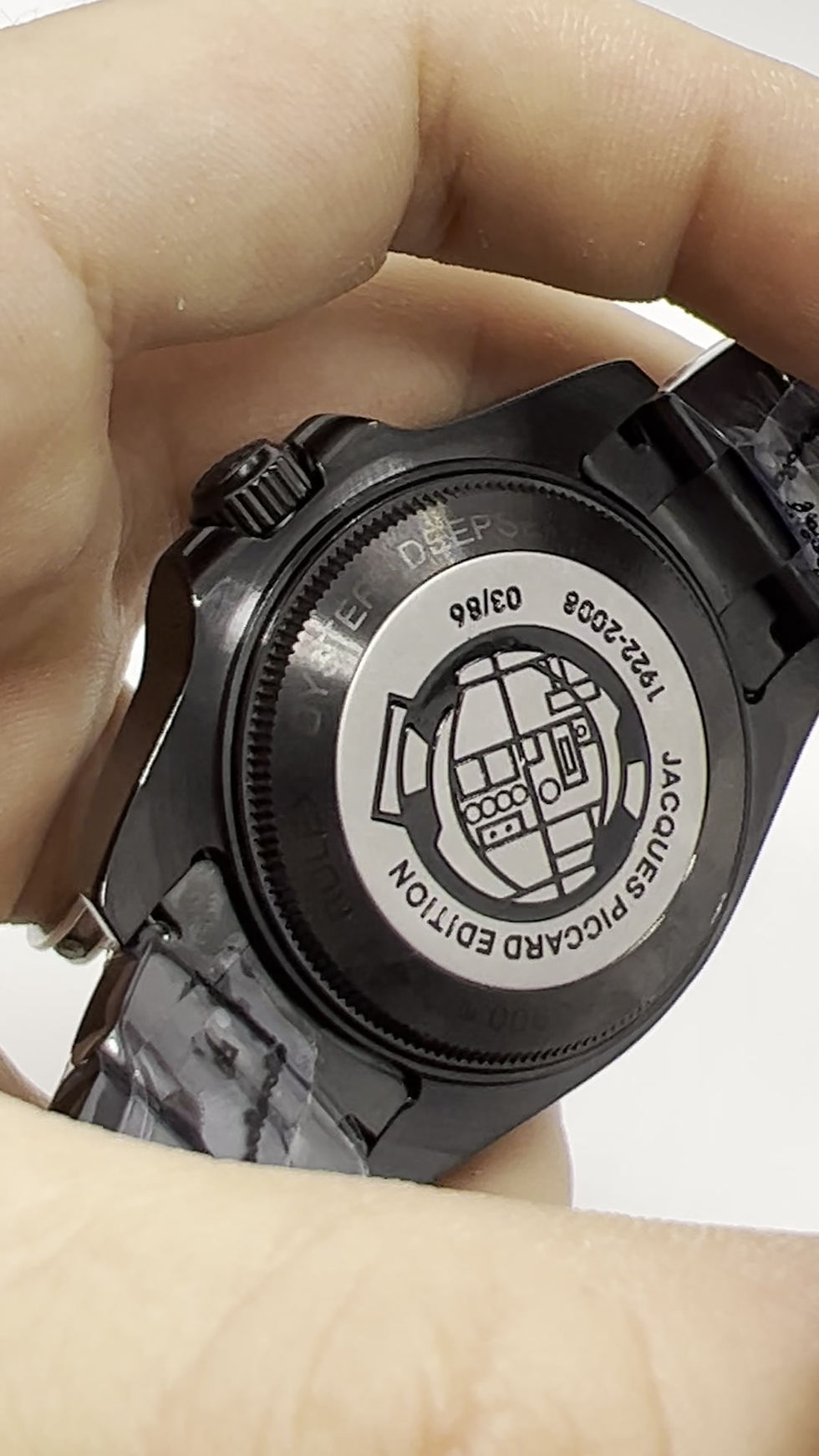Miniatura: Rolex Deepsea 44mm Aço ALL BLACK- BLUE DIVER