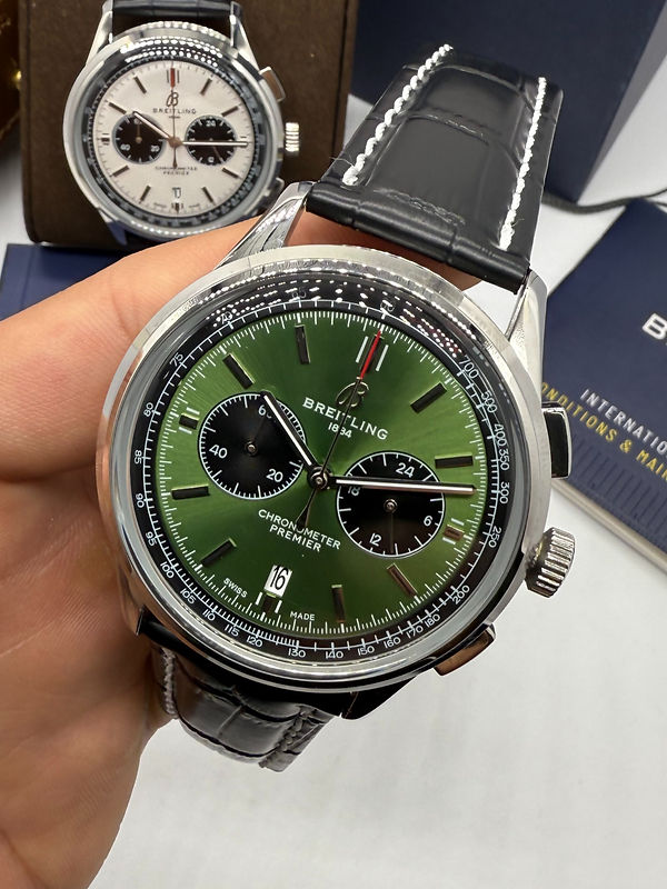 Breitling Premier Aço Chrono 42mm Pulseira Couro