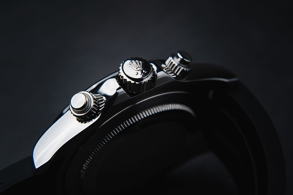 Miniatura: Rolex Daytona 40mm Aço Mostrador Branco Luneta Preta