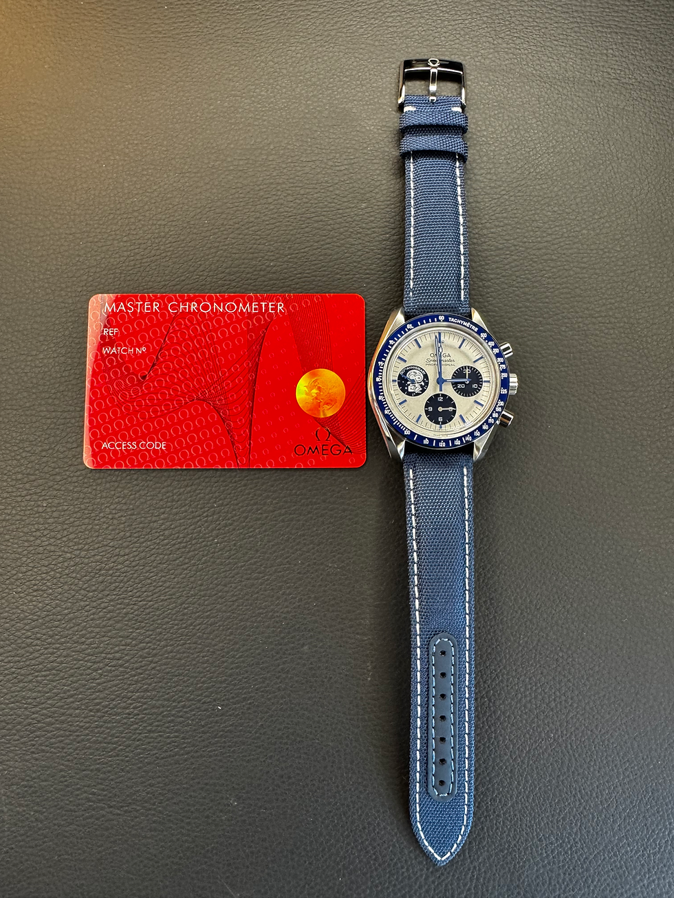 Miniatura: Omega Speedmaster 42mm Silver Snoopy Aniversário de 50 anos CLONE