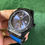 Miniatura: Hublot Classic Fusion 45mm Aço OxBlack Mostrador Azul Pulseira Couro com Borrach