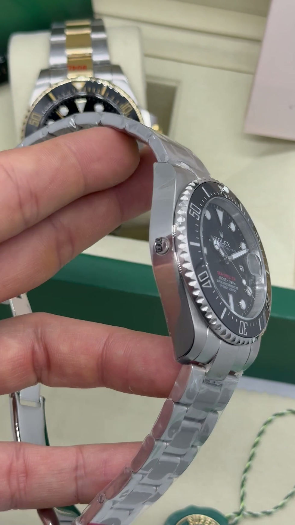 Miniatura: Rolex Sea-Dweller 43mm Aço Mostrador Preto Luneta Preta