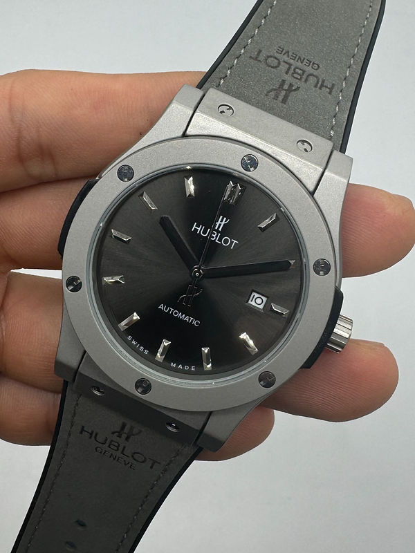 Hublot Classic Fusion 45mm Aço/OxSilver, Mostrador Cinza