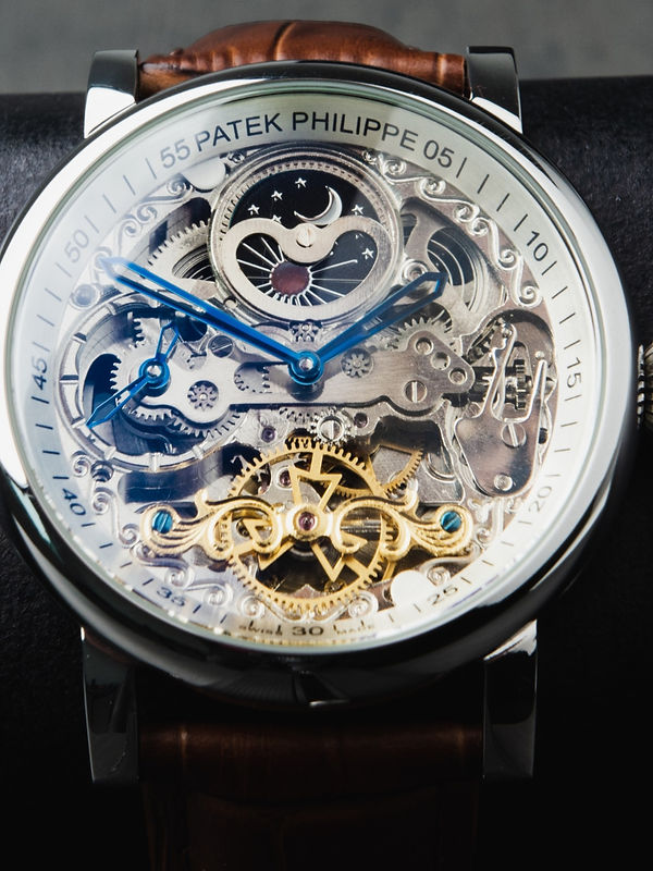 Patek Phillippe Turbilhão 42mm Aço Mostrador Branco