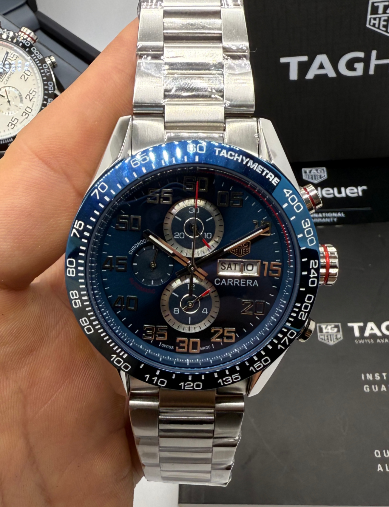 TAG Heuer Carrera, Chronograph Eletrônico, 44 mm, Aço