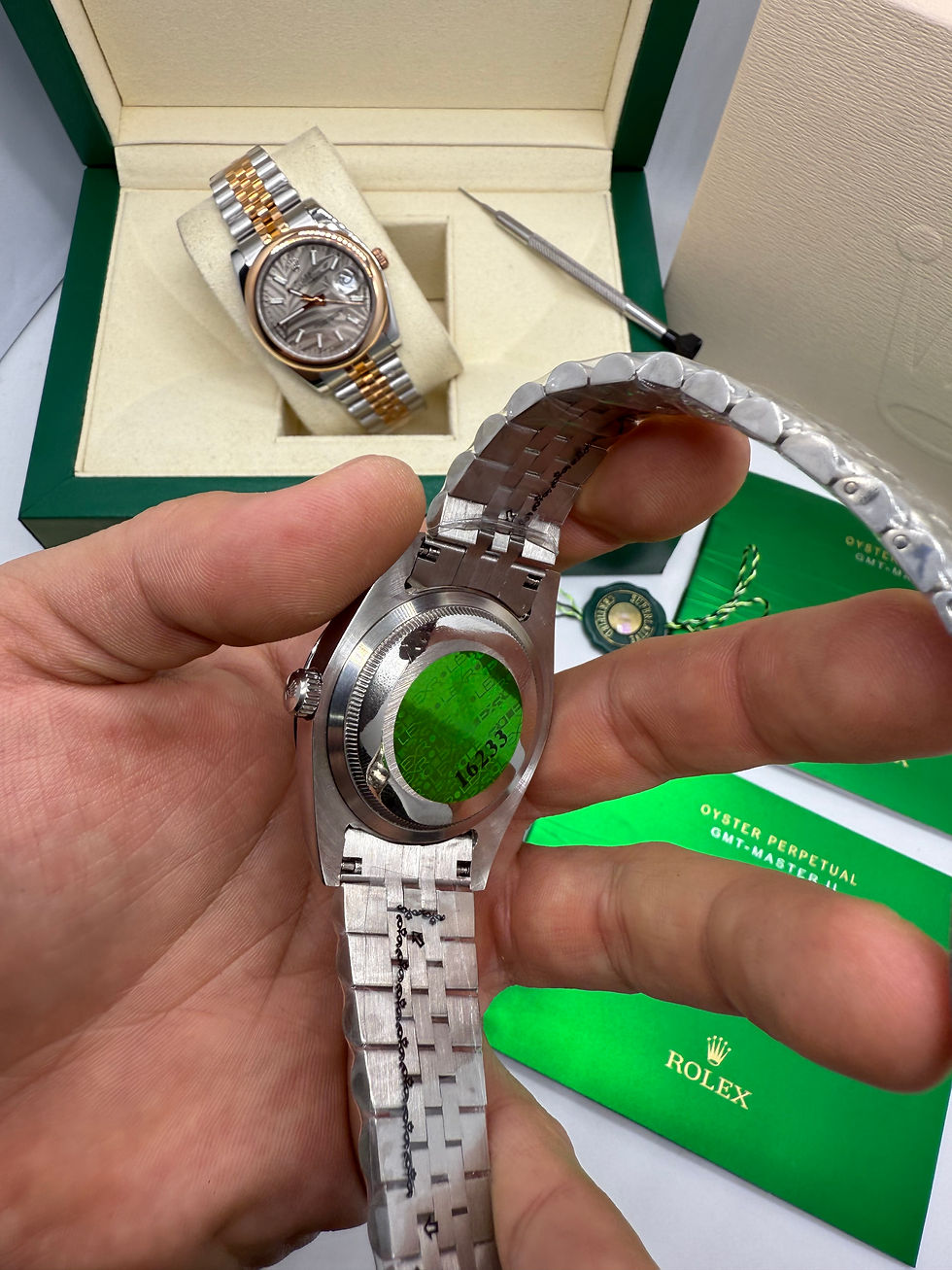 Miniatura: Rolex Datejust 36mm Aço - Mostrador Folhas