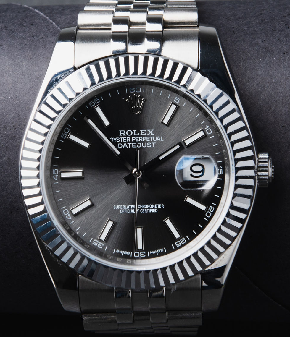 Rolex Date-Just - Steel - Gray Background