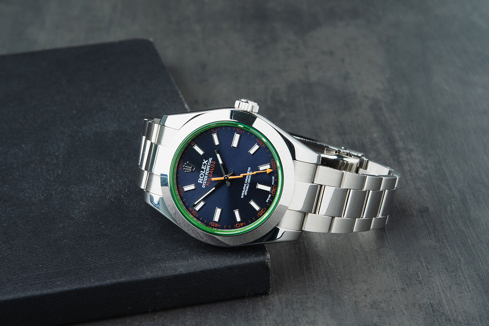 Thumbnail: Rolex Milgauss 40mm Aço Mostrador Azul Luneta Lisa Pulseira Oyster