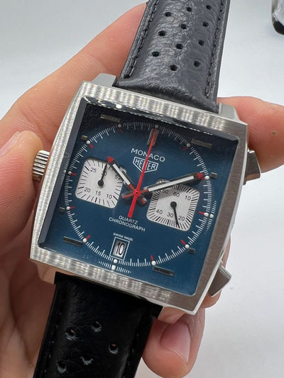 TAG Heuer Mônaco Cronógrafo, 39mm, Mostrador Azul