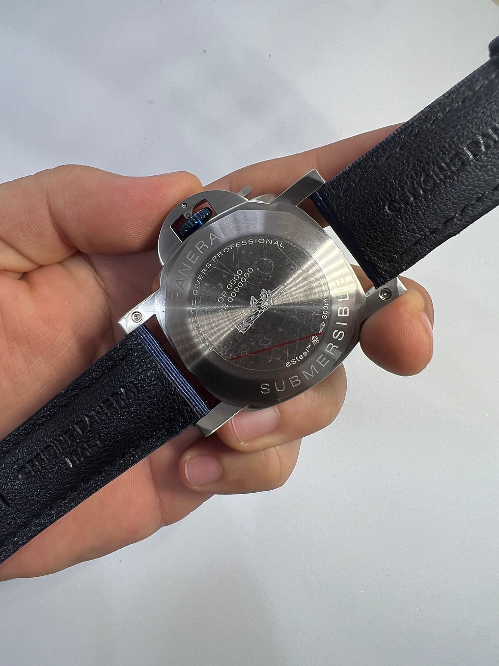 Miniatura: Panerai Luminor Submersible 44mm Aço Mostrador Azul, Puls. Nylon