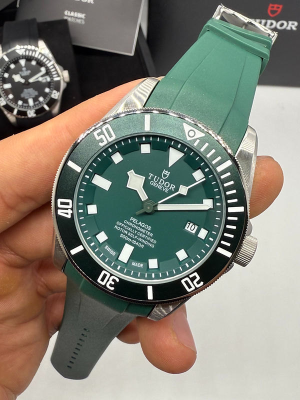 Tudor Pelagos Aço 41mm, Mostrador Verde - Borracha