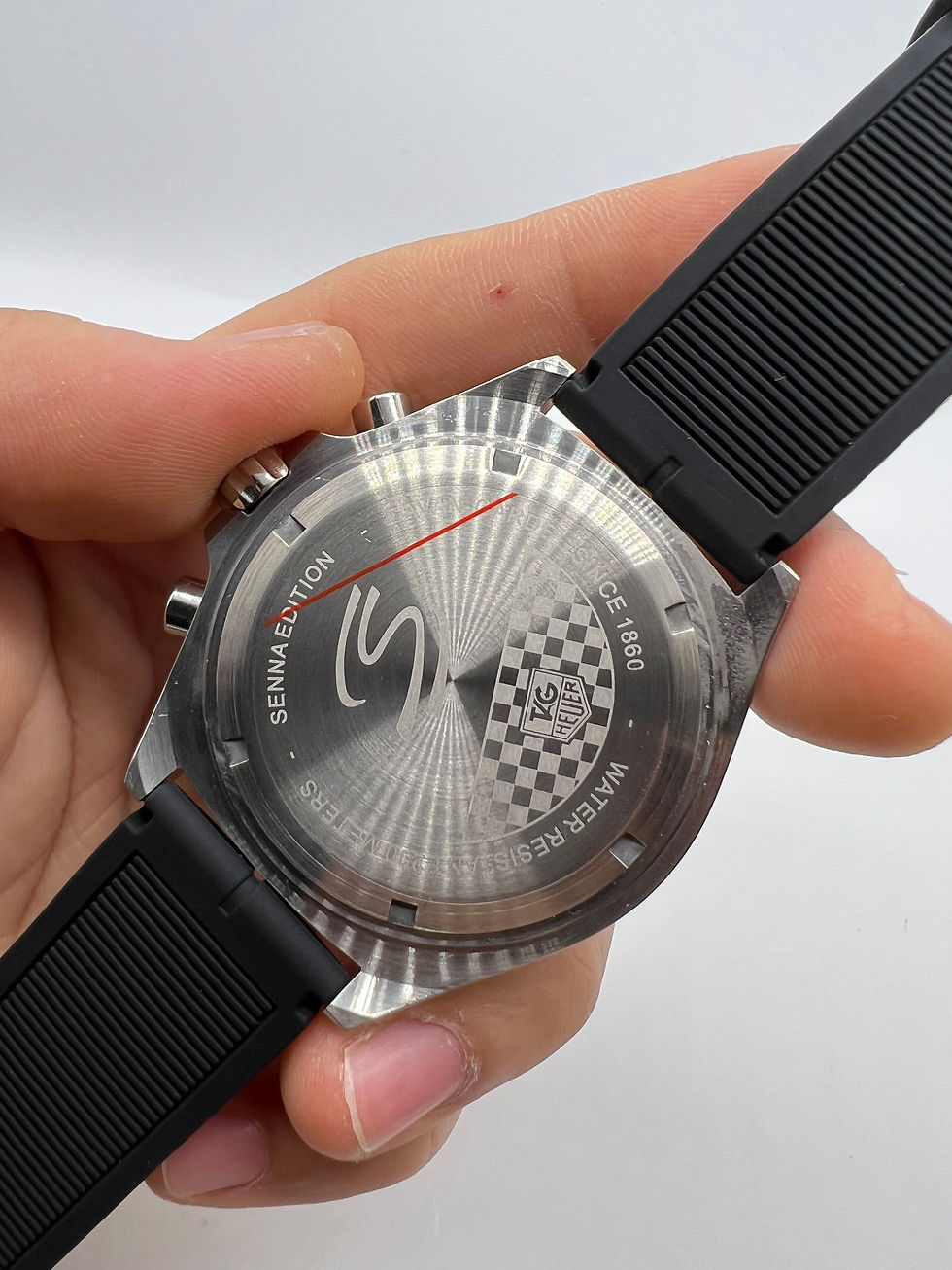 Miniatura: TAG Heuer F1 SENNA Calibre 16, 43mm Aço, Mostrador Preto