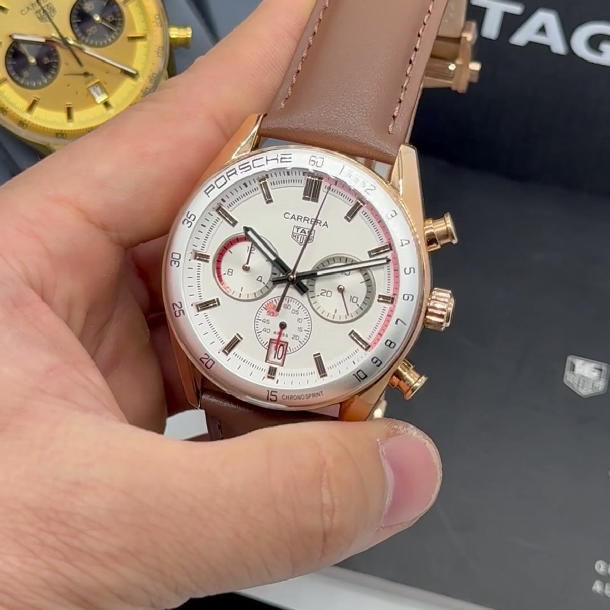 TAG Heuer Carrera Chronosprint x Porsche - Aço/Rose 42mm -