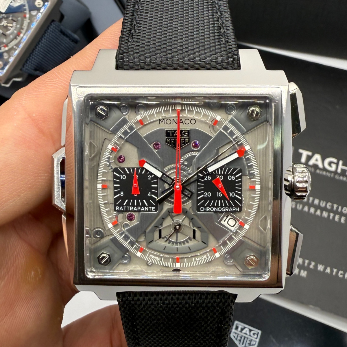 TAG Heuer Monaco Split-Seconds Chronograph 44mm, Mostrador Prata