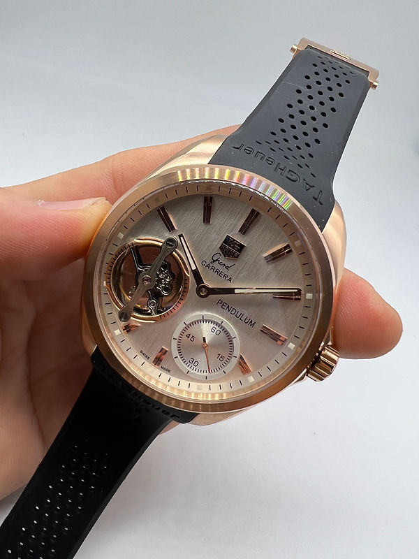 TAG Heuer Grand Carrera Pendulum Aço/Rose 48mm