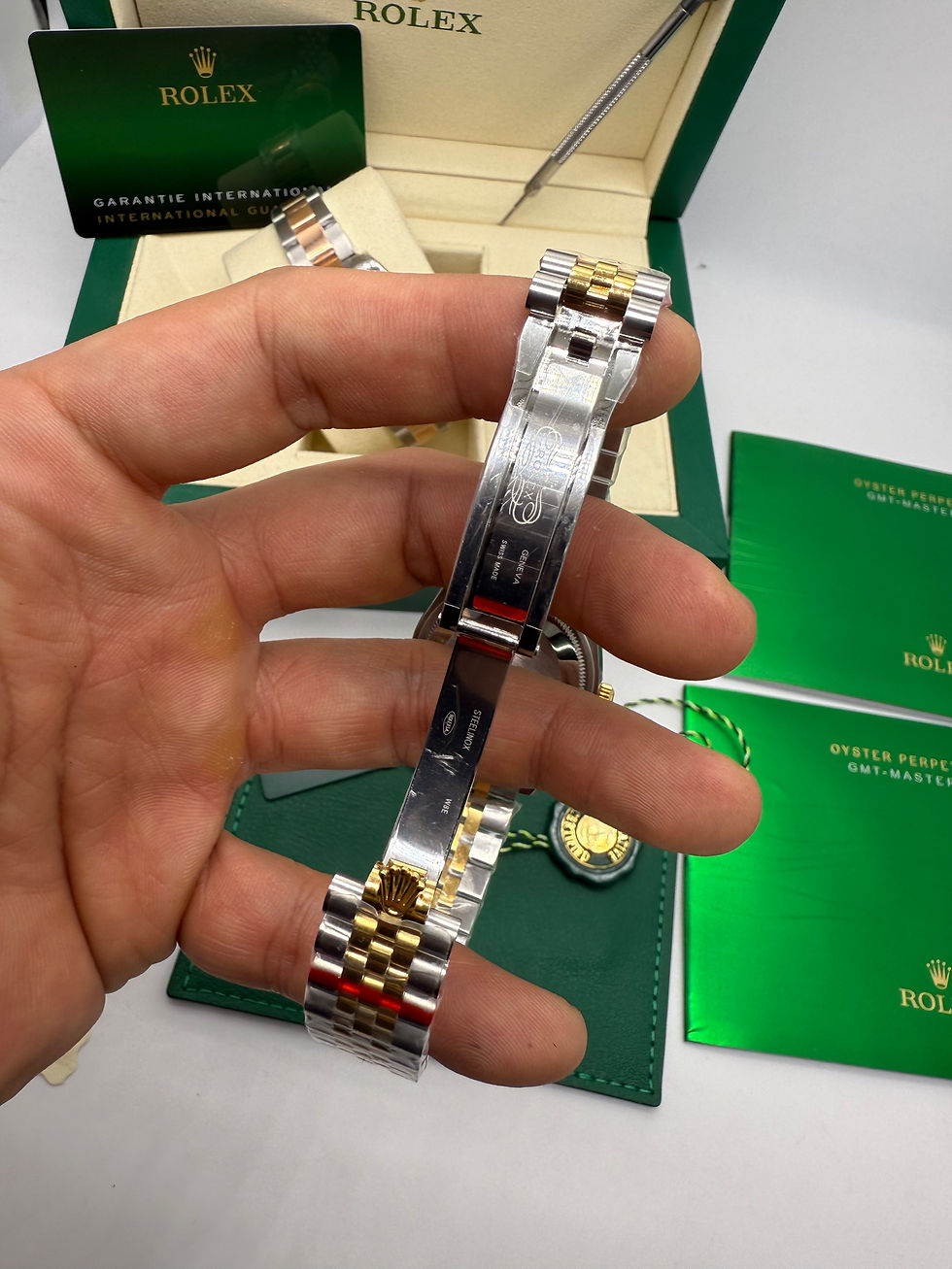 Miniatura: Rolex Datejust 36mm/31mm Aço/Ouro - Mostrador Cinza - Pulseira Jubilee - CLONE