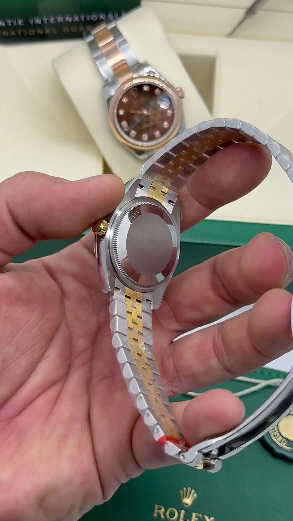 Miniatura: Rolex Datejust 36mm/31mm Aço/Ouro - Mostrador Cinza - Pulseira Jubilee - CLONE