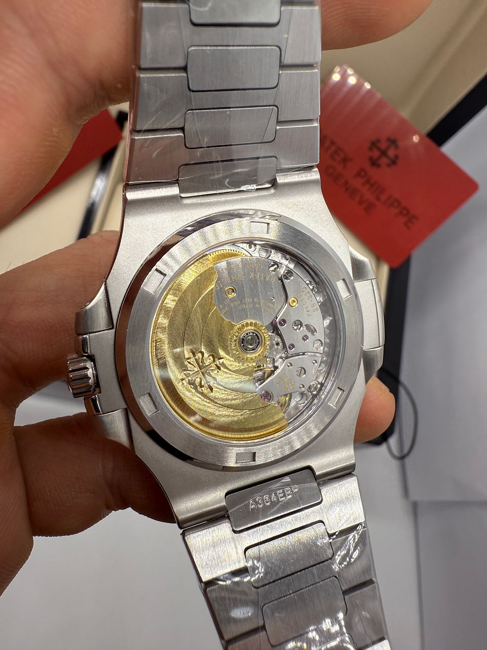 Thumbnail: Patek Philippe Nautilus 41mm, Mostrador Verde, Pulseira Aço - CLONE