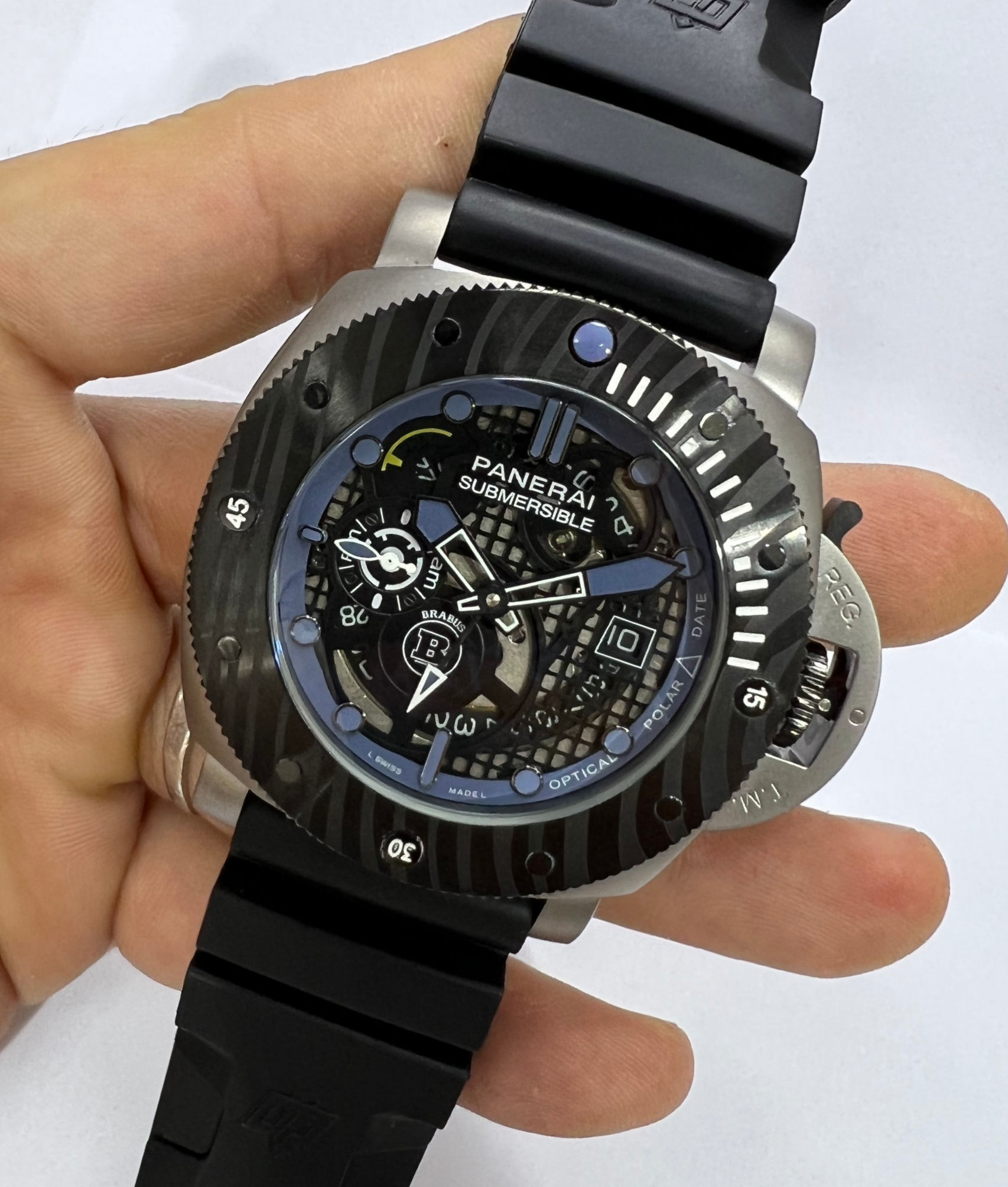 Panerai Luminor Submersible 47mm Aço/OxBlack BRABUS