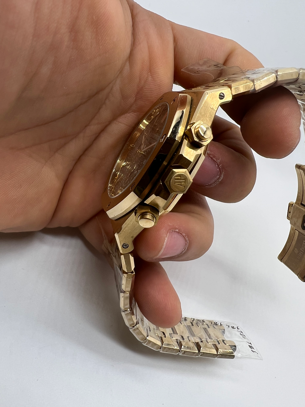 Thumbnail: Audemars Piguet RoyalOak 41mm Dourado Mostrador Cinza Bezel Aço