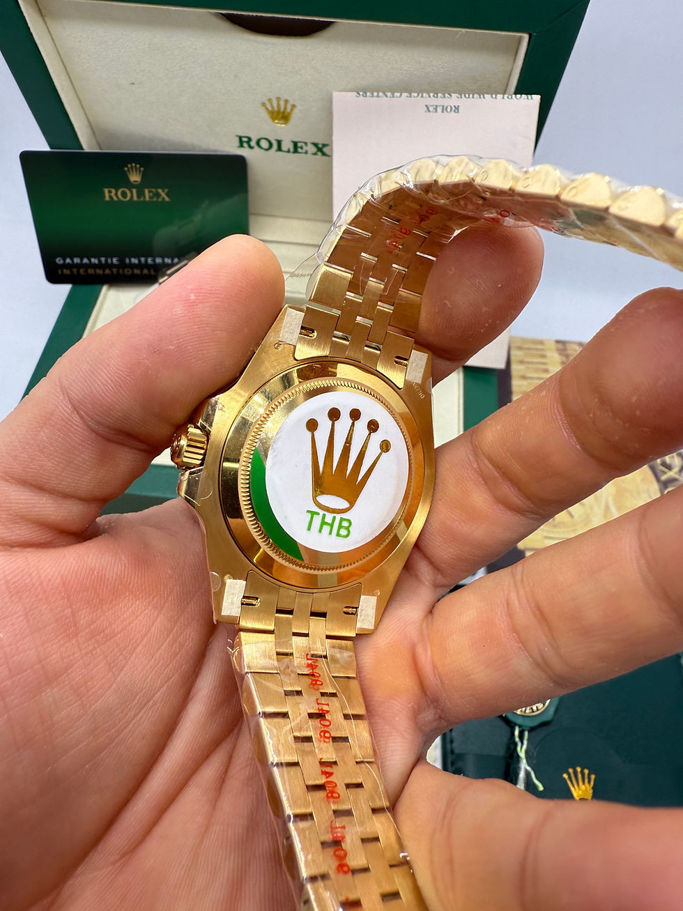 Thumbnail: Rolex GMT-Master ll AllGold* 40mm - Mostrador Olho de Ferro - CLONE