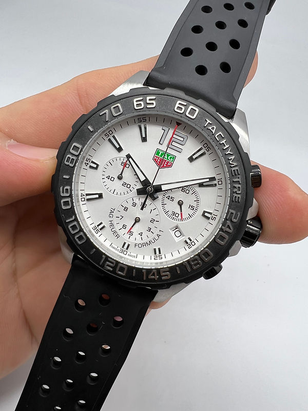 Tag Heuer F1 Cronometro 42mm Aço Mostrador Branco