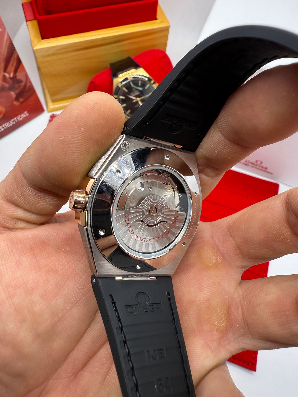 Miniatura: Omega Constellation 41mm Aço Puls. Couro