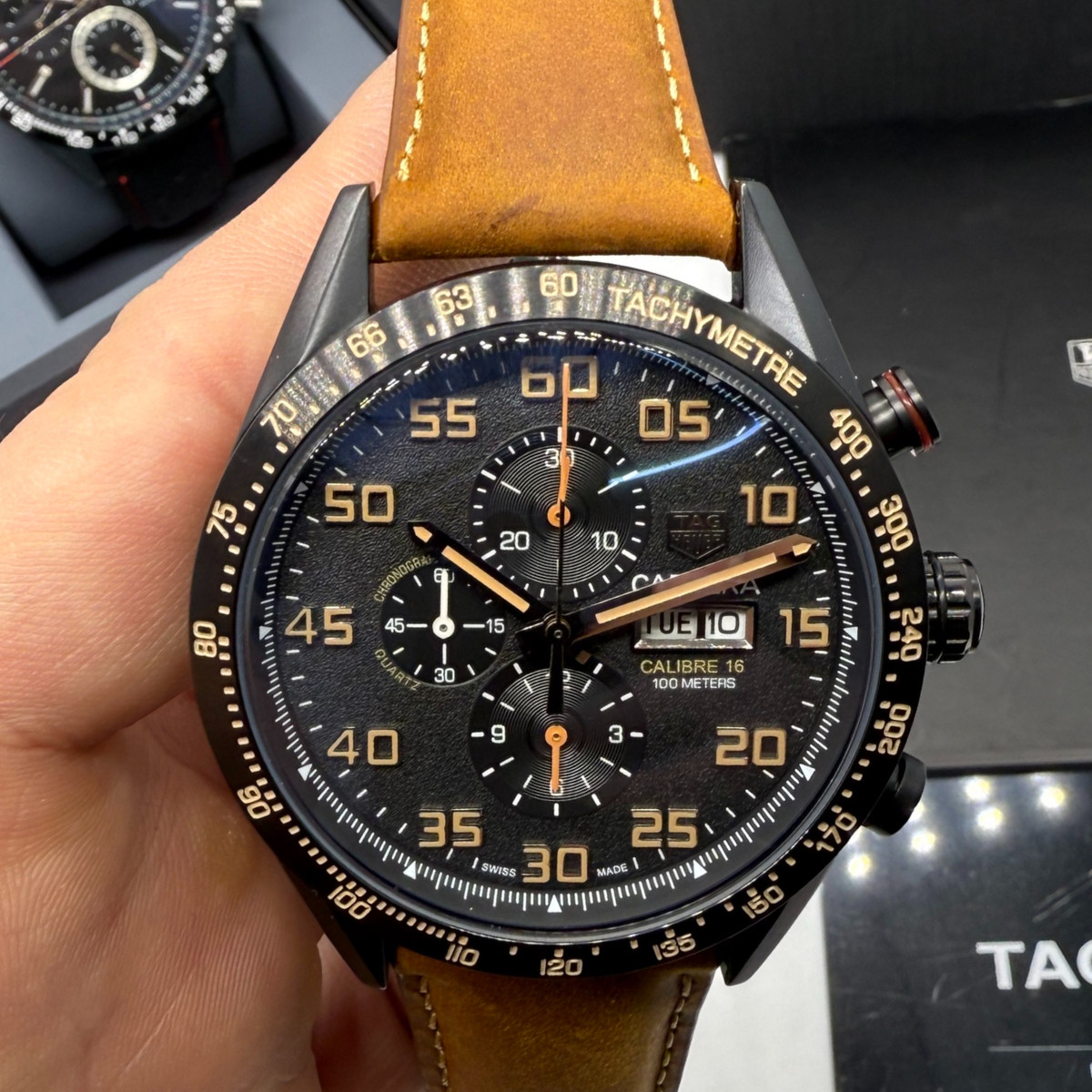 TAG Heuer Carrera Calibre 16, Chronograph Eletrônico, 44 mm, Aço/OxBlack