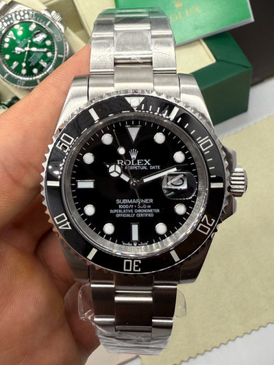 Rolex Submariner Date 41mm Aço Mostrador Preto Luneta Preto