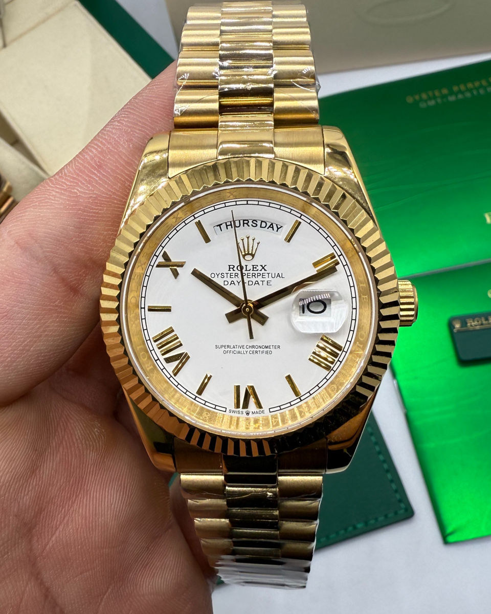 Rolex Rolex Day-Date Presidente 40mm Dourado Mostrador Branco