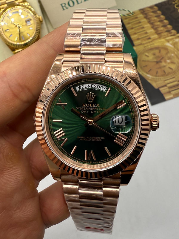 Rolex Day-Date Presidente 40mm - Everose - Verde Oliva - CLONE