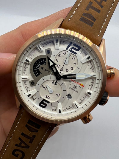 TAG Heuer Carrera RedBull Aço/Rose 43mm Mostrador Branco