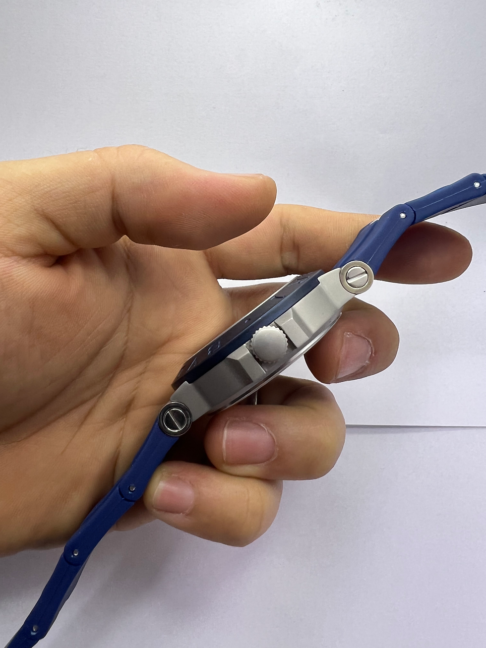 Thumbnail: Bvlgari Alumium 40mm - Mostrador Cinza Aluminio Pulseira Borracha Azul