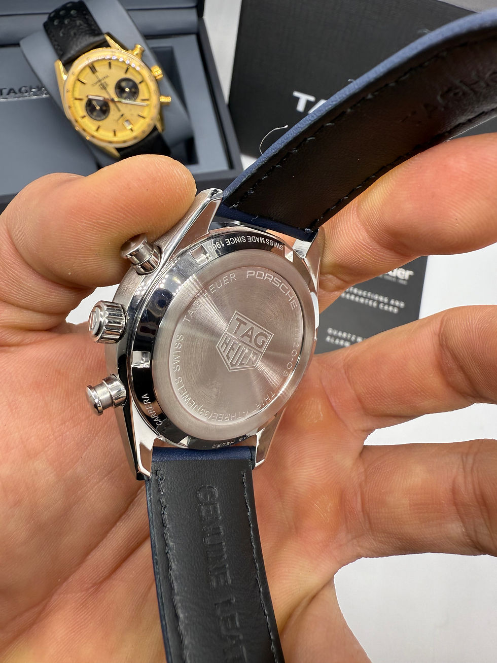 Miniatura: TAG Heuer Carrera Chronograph Aço 39mm - Azul -