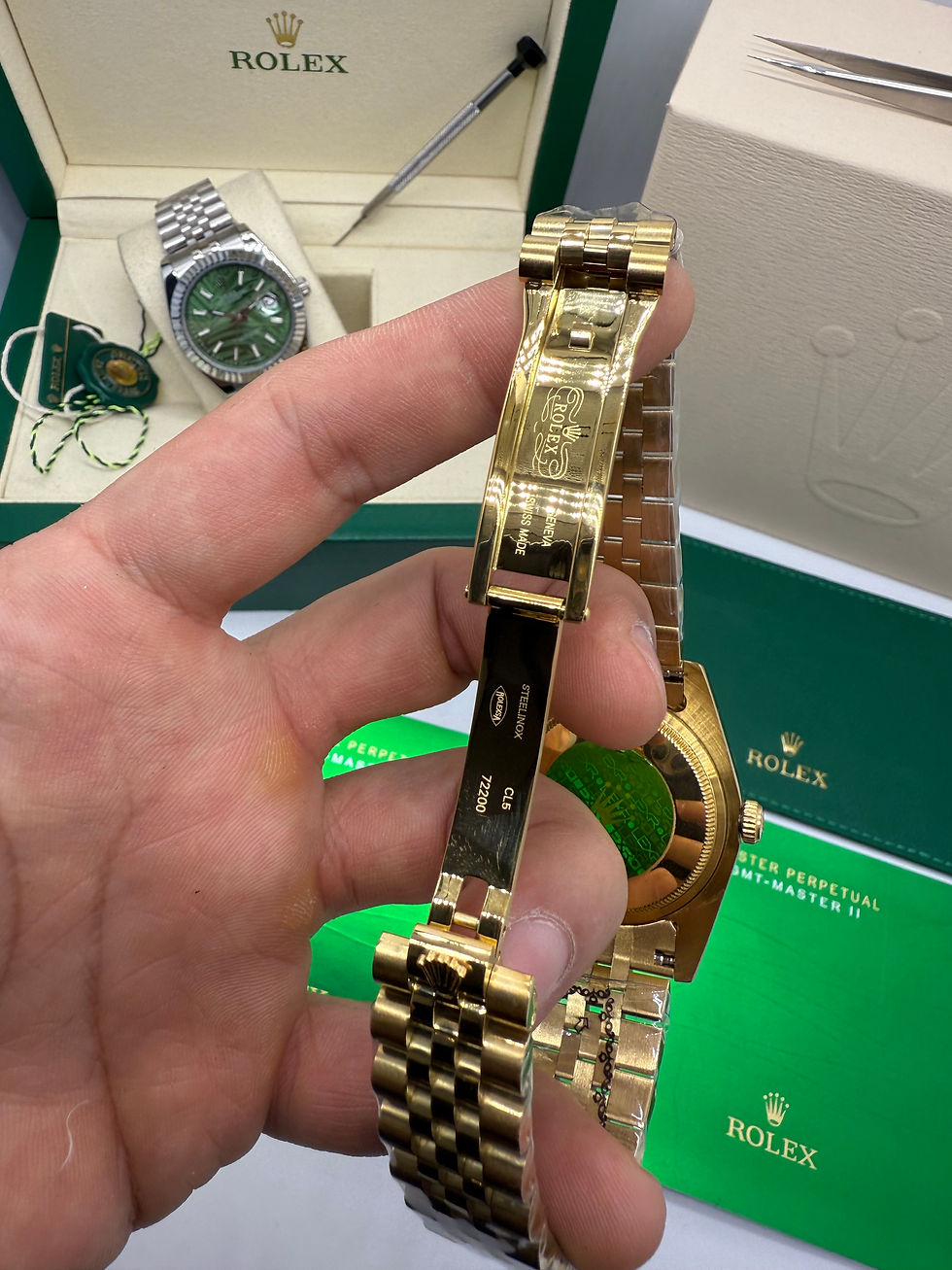 Miniatura: Rolex Date-Just 41mm/36mm Aço/Dourado, Mostrador Prata, Luneta Canelada