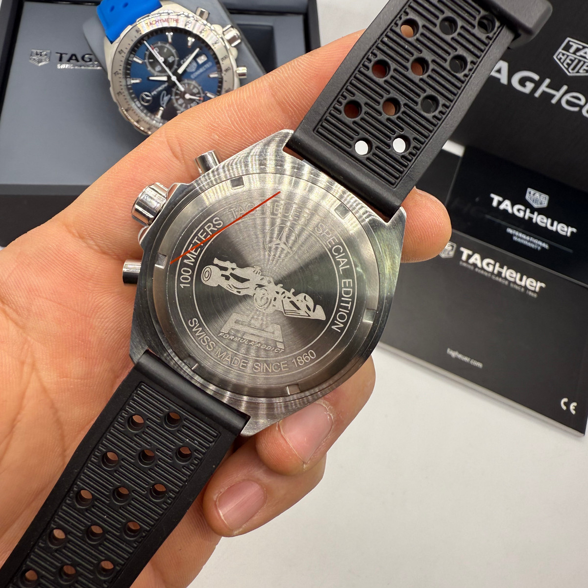 TAG Heuer Carrera F1 Mercedes AMG Petronas Aço 42mm - Puls. Borracha