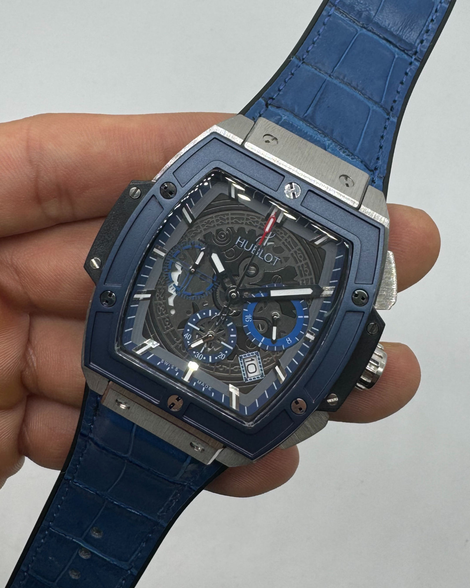 Hublot Hublot Spirit Of Big Bang 42mm, Aço Mostrador Cinza Esqueleto