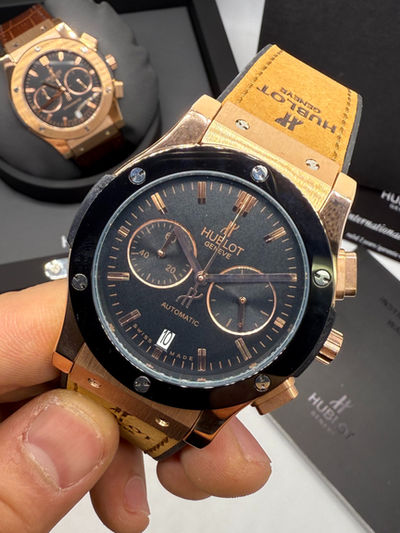 Hublot Vendome Classic Chrono 45mm Aço/Rosê Mostrador Preto