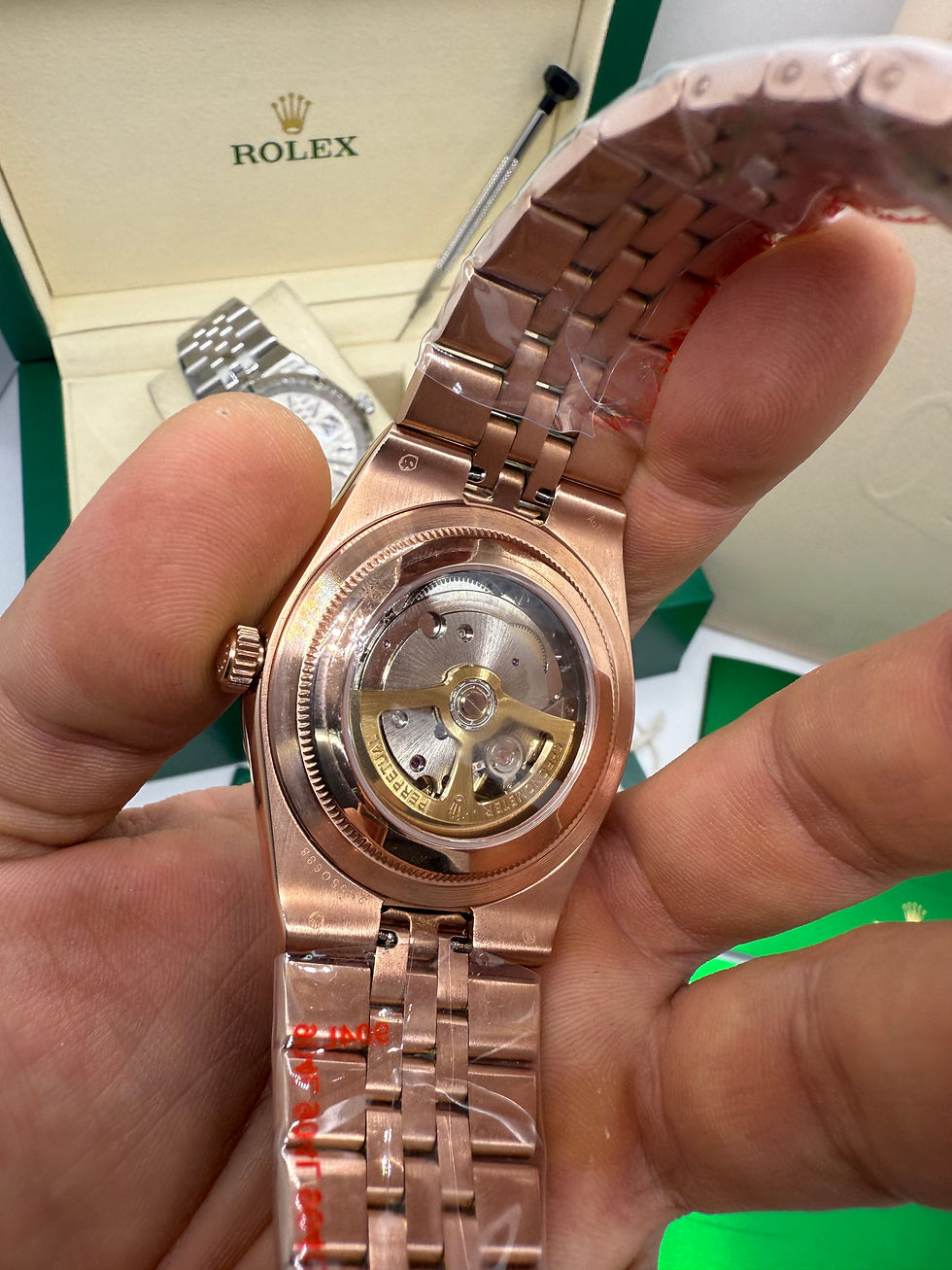 Thumbnail: Rolex Oyster Perpetual Land‑Dweller 40mm Aço/Rose, Mostrador Azul Glacial