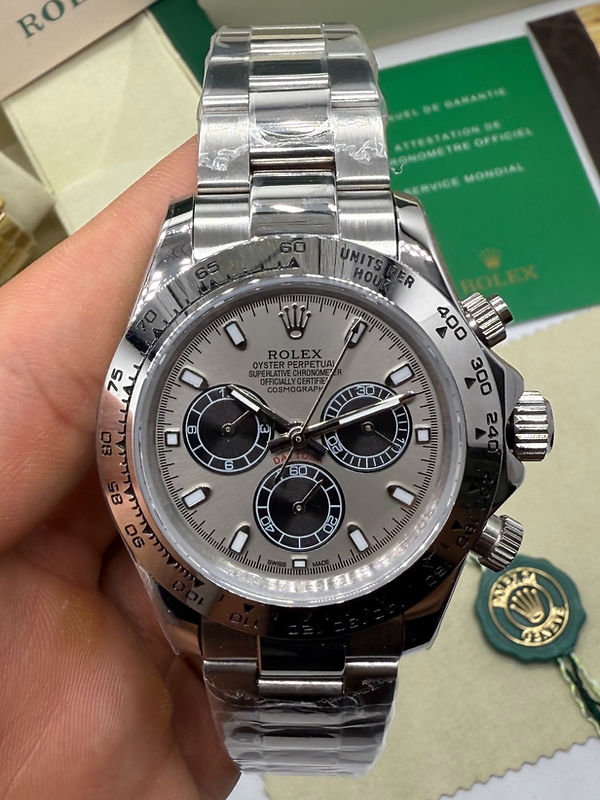 Rolex Daytona 40mm Aço, Mostrador Cinza
