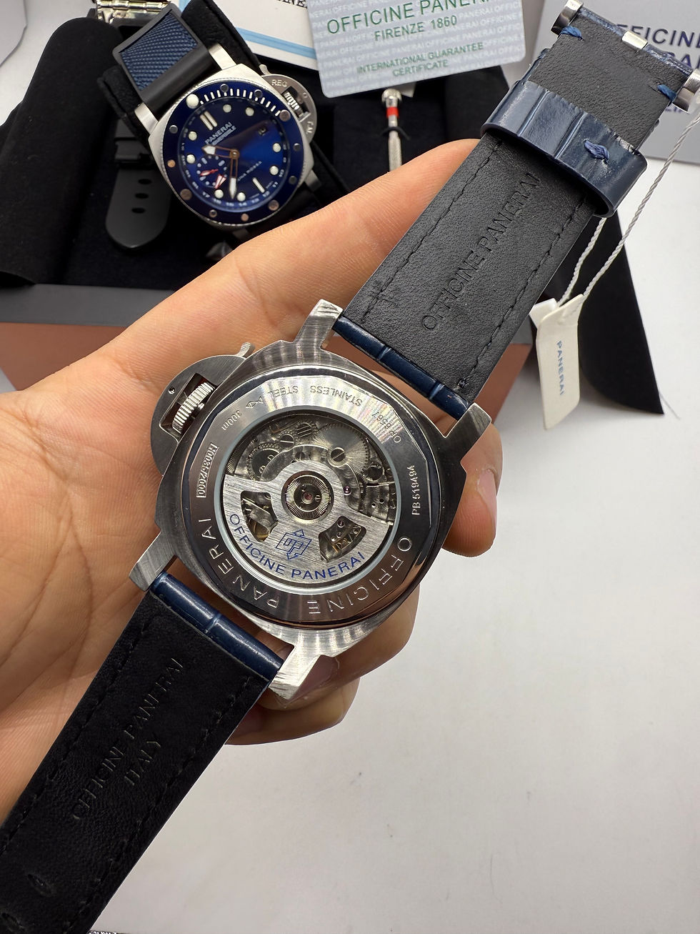 Thumbnail: Panerai Luminor 10 Giorni 44 mm Aço Mostrador Azul