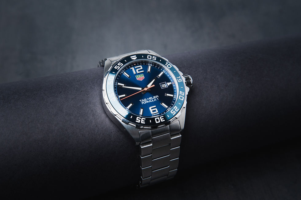 Thumbnail: Tag F1 - Steel - Bezel and Blue Background