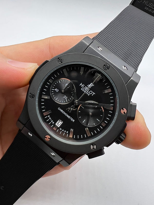 Hublot Classic Chrono OxiBlack 45mm Mostrador Preto Bisel Aço