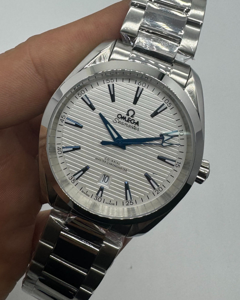 Omega Omega Aquaterra 41,5mm Aço Mostrador Branco Luneta Lisa