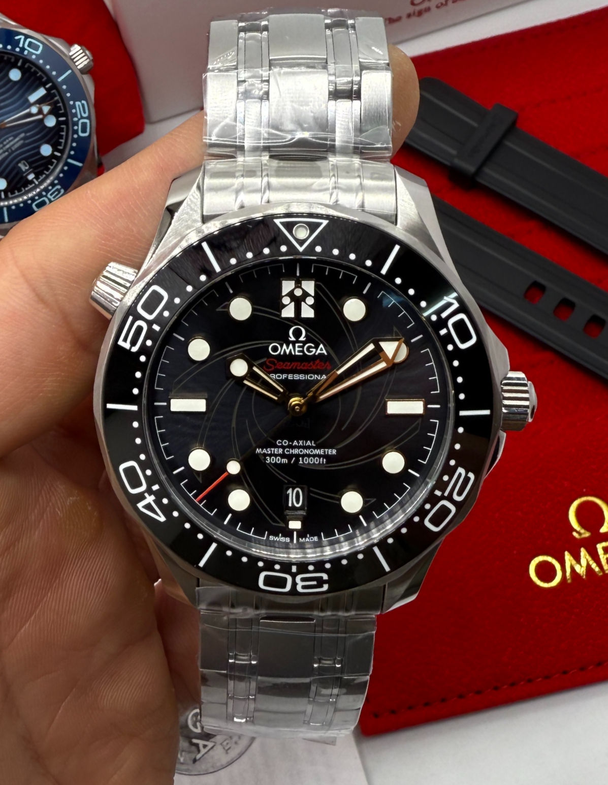 Omega Seamaster Diver 300M 42 mm, Aço, Mostrador Preto - CLONE