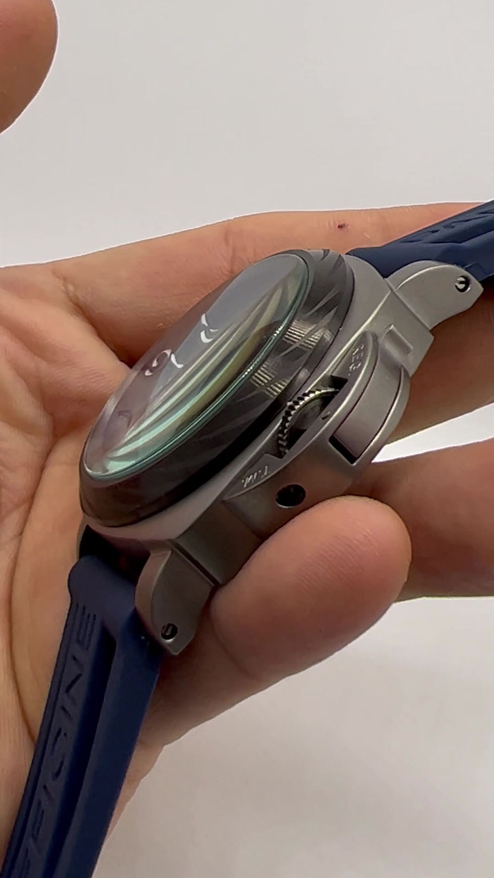 Miniatura: Panerai Luminor Marina 44mm Aço Mostrador Azul Pulseira Borracha