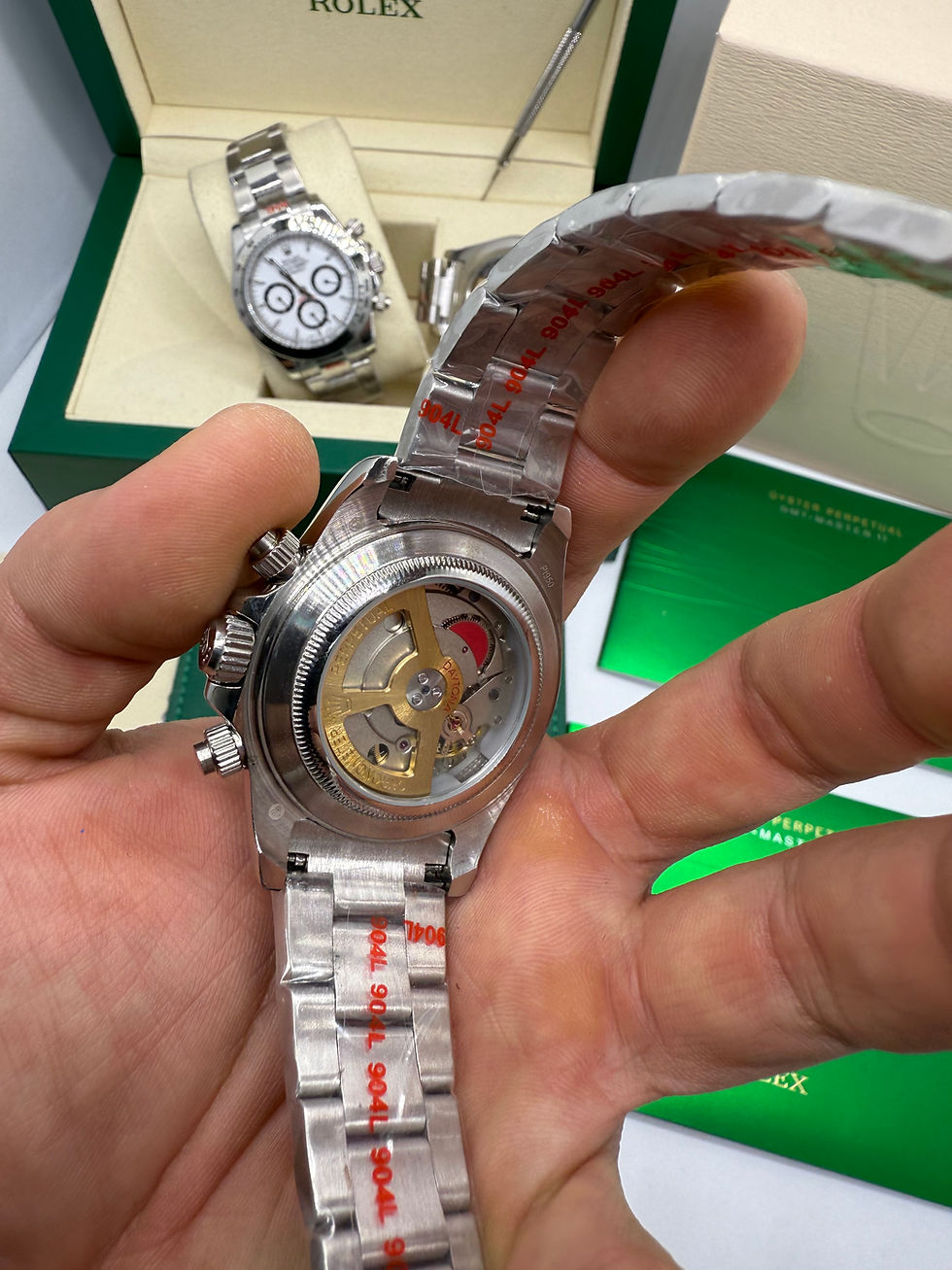 Miniatura: Rolex Daytona 40mm Aço, Mostrador Preto